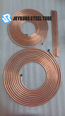 電子溶接された銅のコイルの管の単一の壁は継ぎ目が無い鋼管4.76mm*0.6mmに電流を通した